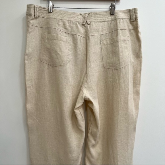 Ellen Orton linen blend reversible pants set tan black jacket plus size 1X - Picture 12 of 16